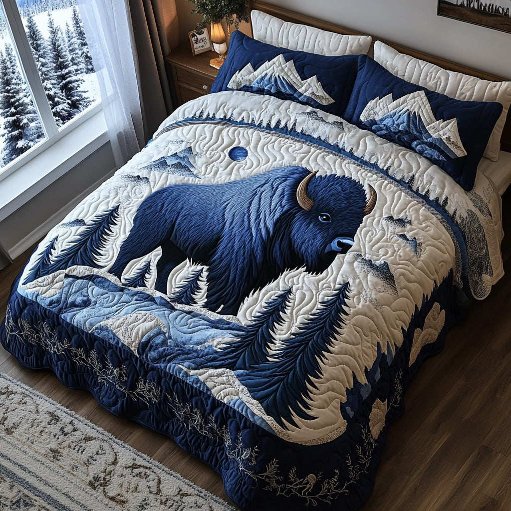 High Plains Quilted Bedding Set Bed Decorations Buffalo Bison Merchandise
