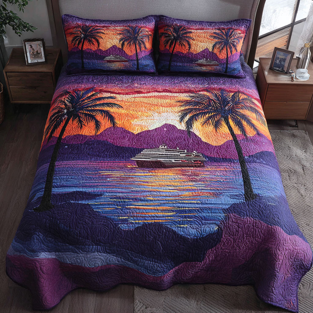 High Seas Adventure Quilted Bedding Set Bed Decorations Ocean Themed Gift Ideas