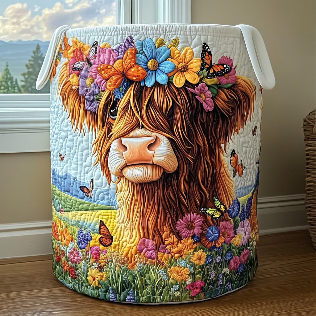 Highland Bliss Quilted Laundry Basket Great Stocking Stuffer