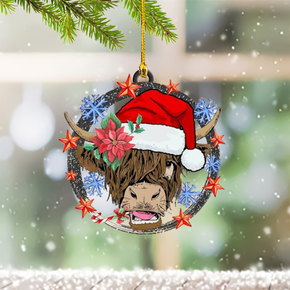 Highland Cow Christmas Ornament Cow Ornaments For Christmas Tree Decorations
