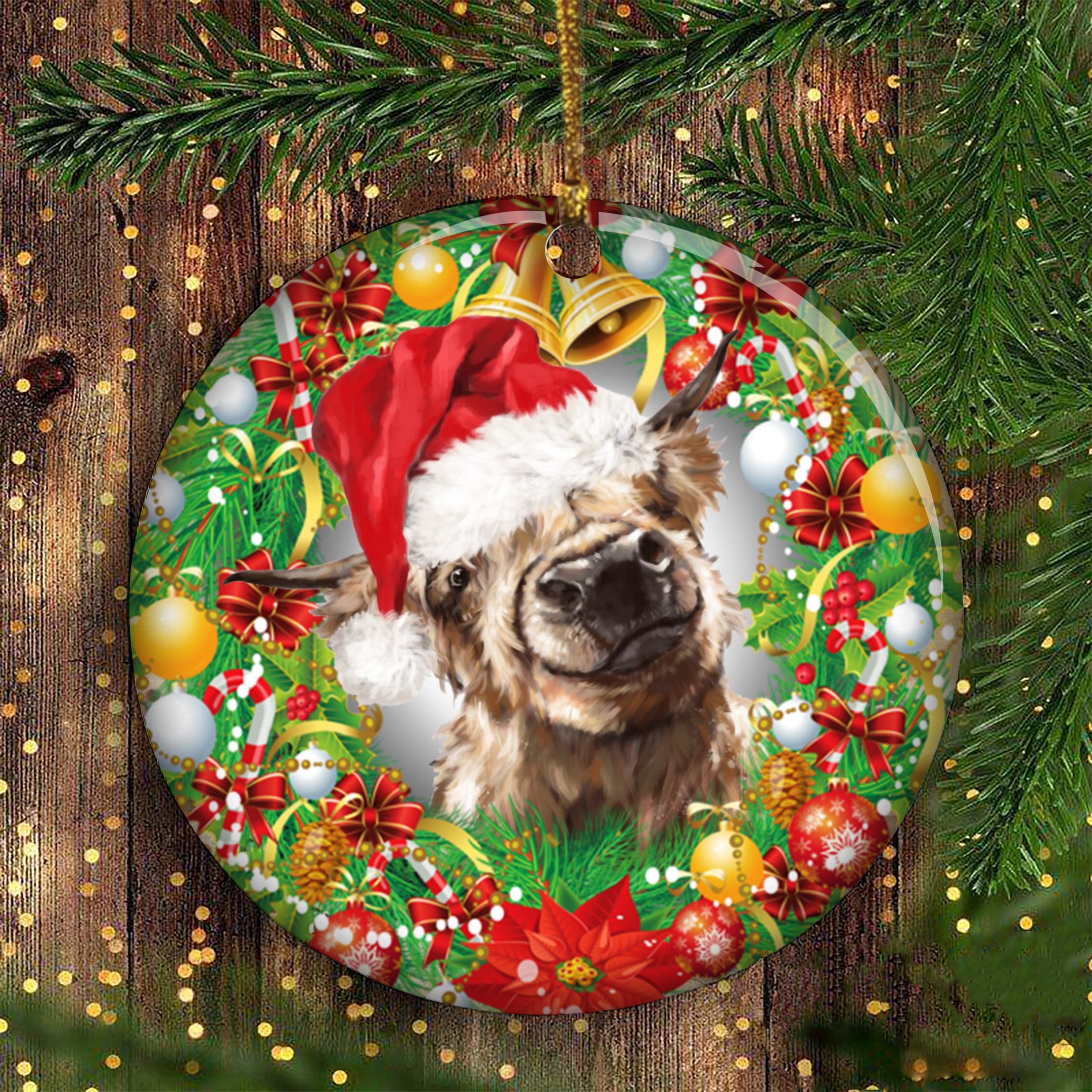 Highland Cow Christmas Ornament Highland Cattle Ornament Decoration Gift Ideas