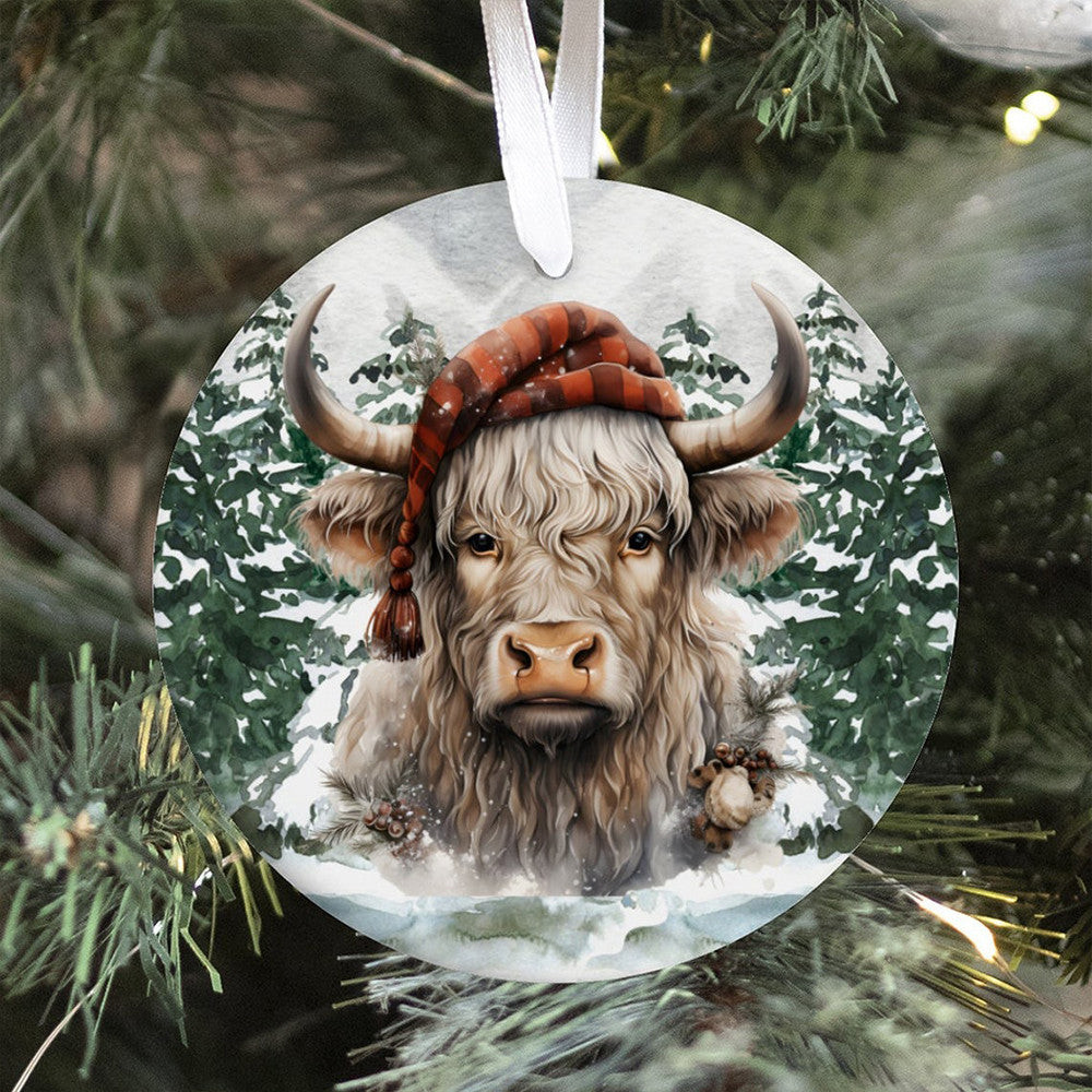 Highland Cow Christmas Ornament Highland Cow Ornament Farmhouse Decoration Highland Cow Christmas Ornament Highland Cow Ornament Farmhouse Decoration