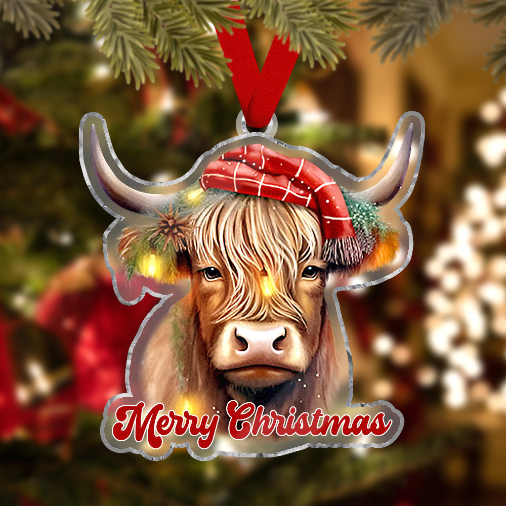 Highland Cow Christmas Ornament Highland Cow Ornament For Sale Decor Gifts