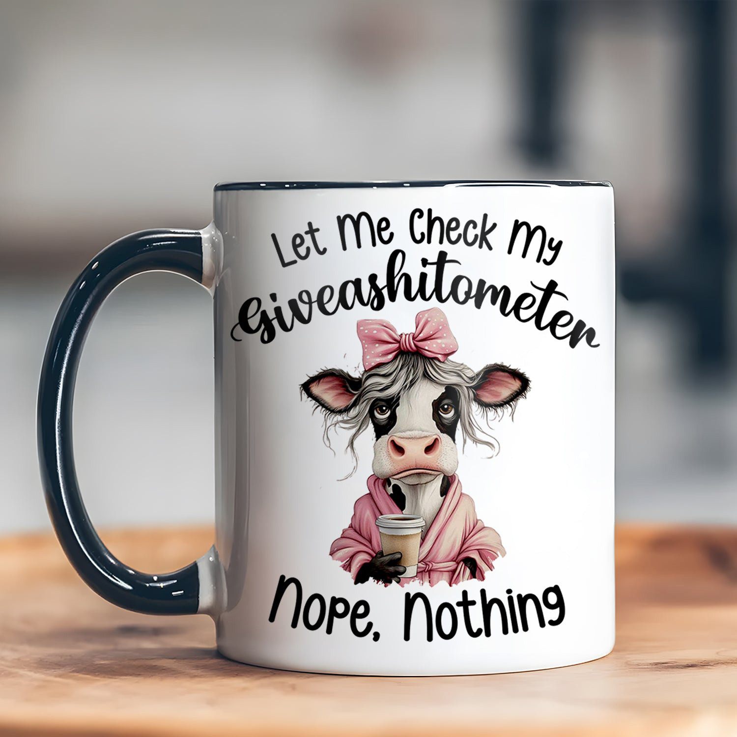 Highland Cow Let Me Check My Giveashitometer Mug Funny Mug Gifts For Her