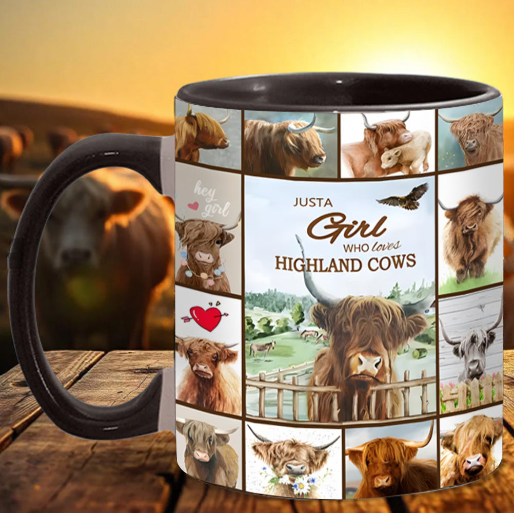 Highland Cow Mug Just A Girl Who Loves Highland Cows Cute Mug Cow Lovers Gifts