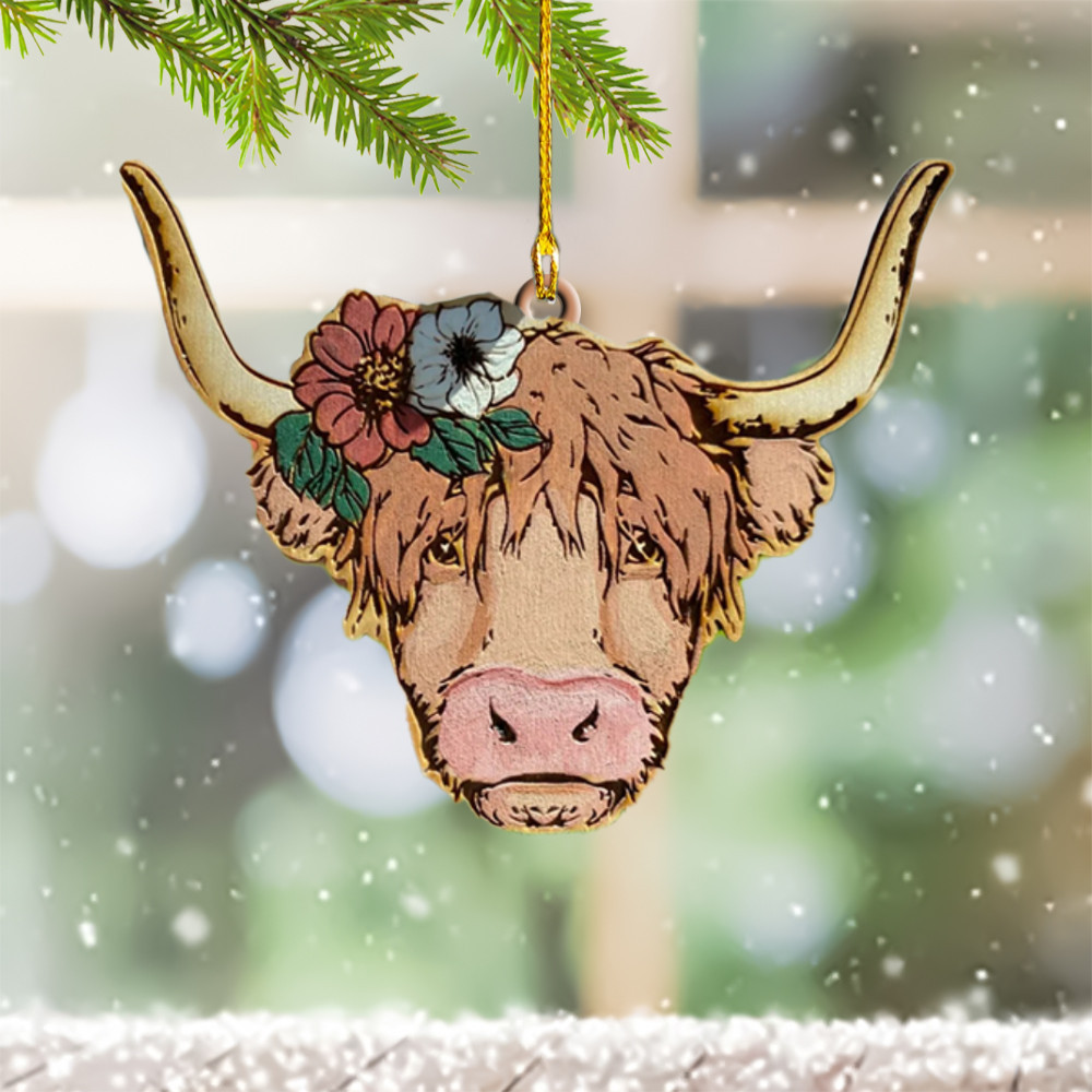 Highland Cow Ornament 2024 Highland Cattle Ornament Christmas Tree Decoration Ideas
