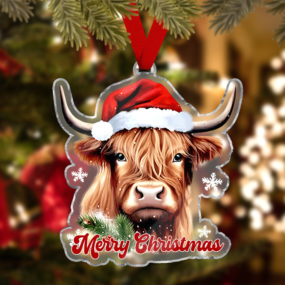 Highland Cow Ornament For Sale Highland Cow Christmas Ornament Home Decor