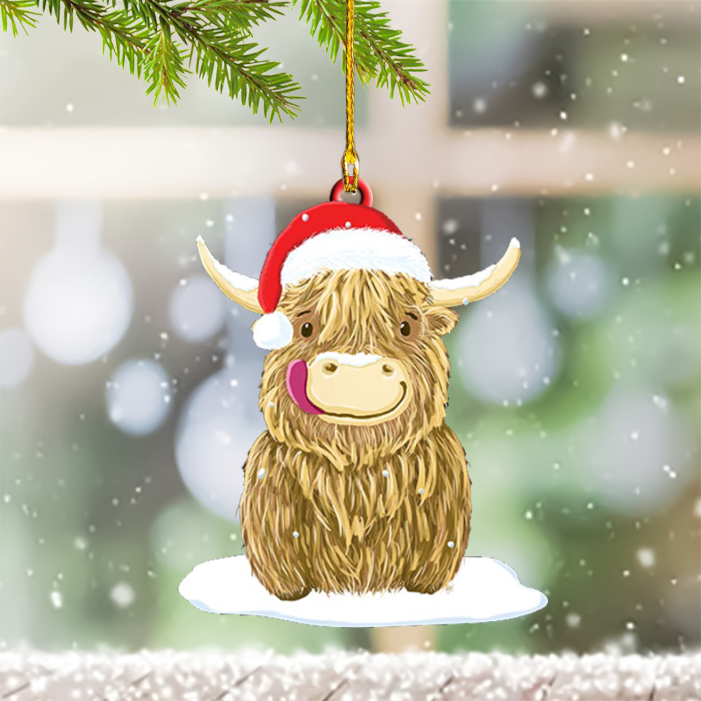 Highland Cow Ornament Highland Cow Christmas Ornament Decoration Gift Ideas