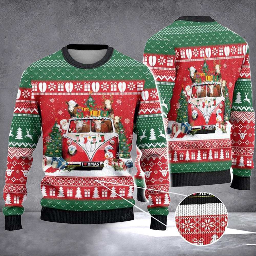 Highland Cow Ugly Christmas Sweater Farm Animal Xmas Sweater Gifts For Cow Lovers Highland Cow Ugly Christmas Sweater Farm Animal Xmas Sweater Gifts For Cow Lovers