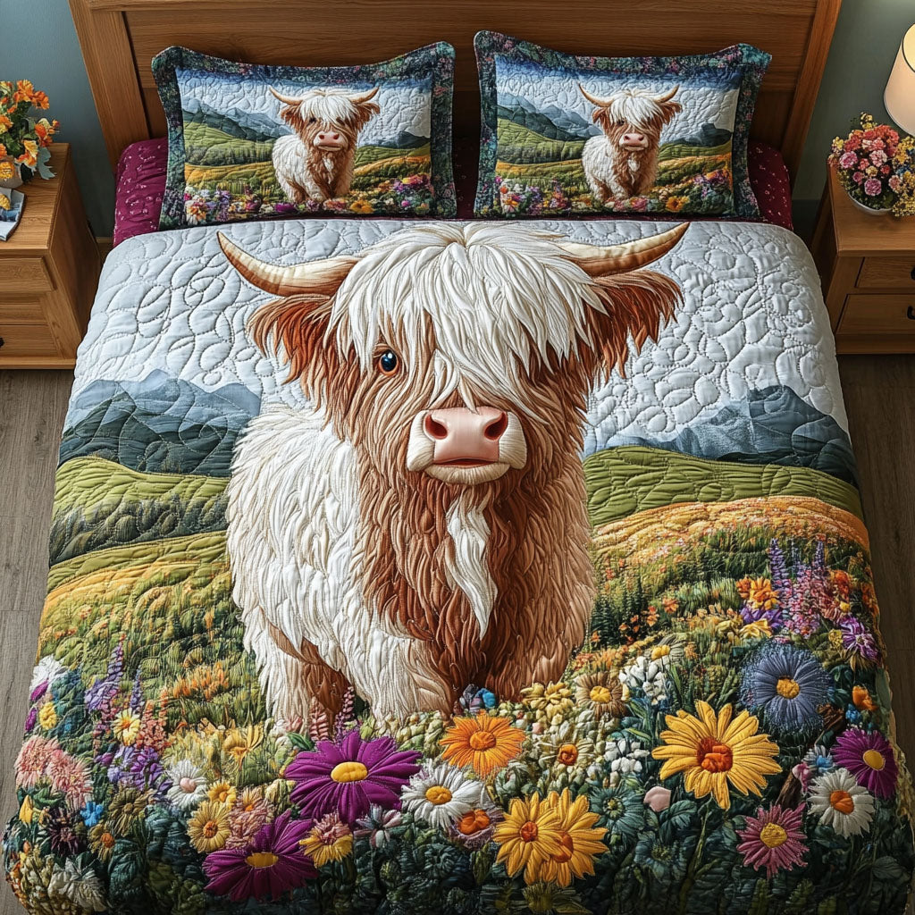 Highland Pride Quilted Bedding Set Luxury Bed Sheet Gift Set for Ultimate Comfort