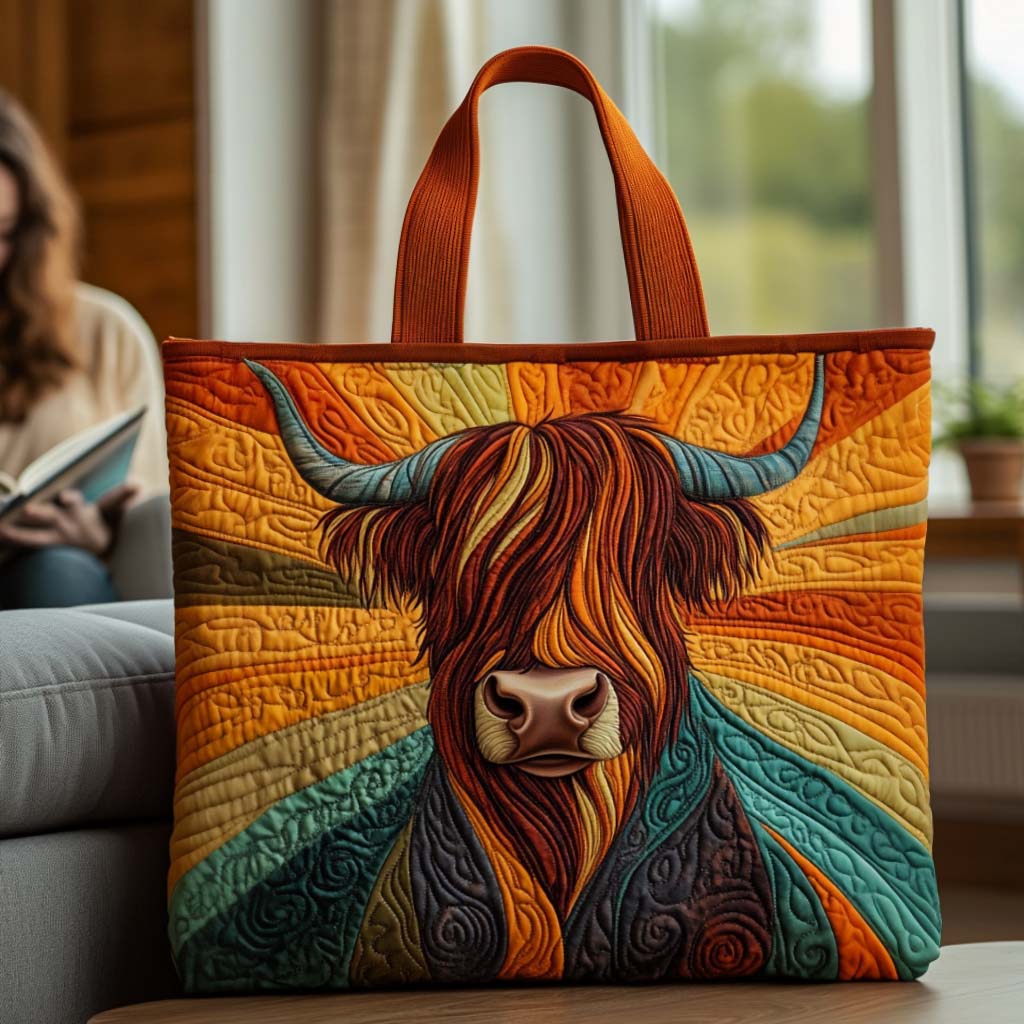 Highland Soul Quilted Tote Bag Cow Christmas Gifts