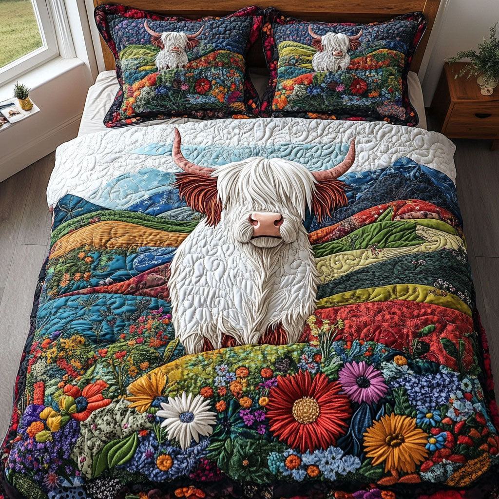 Highland Spirit Quilted Bedding Set Soft Bedding Set That Makes a Great Christmas Gift