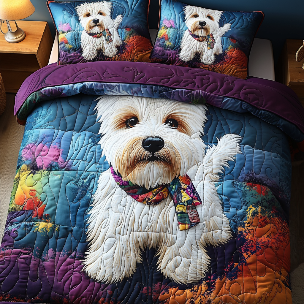 Highland Spirit Quilted Bedding Set Stylish Bed Sheet Set for Modern Home