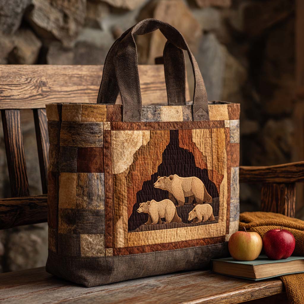 Highland Trails Quilted Tote Bag Presents For Bear Lovers