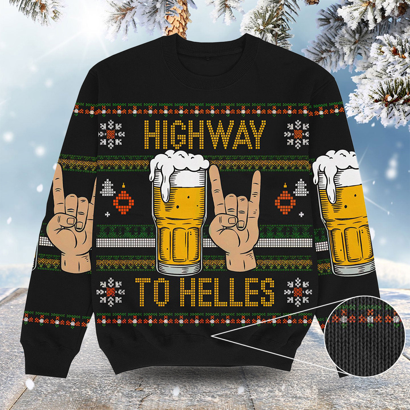 Highway To Helles Christmas Ugly Sweater Cute Xmas Clothing Christmas Ideas For Brother