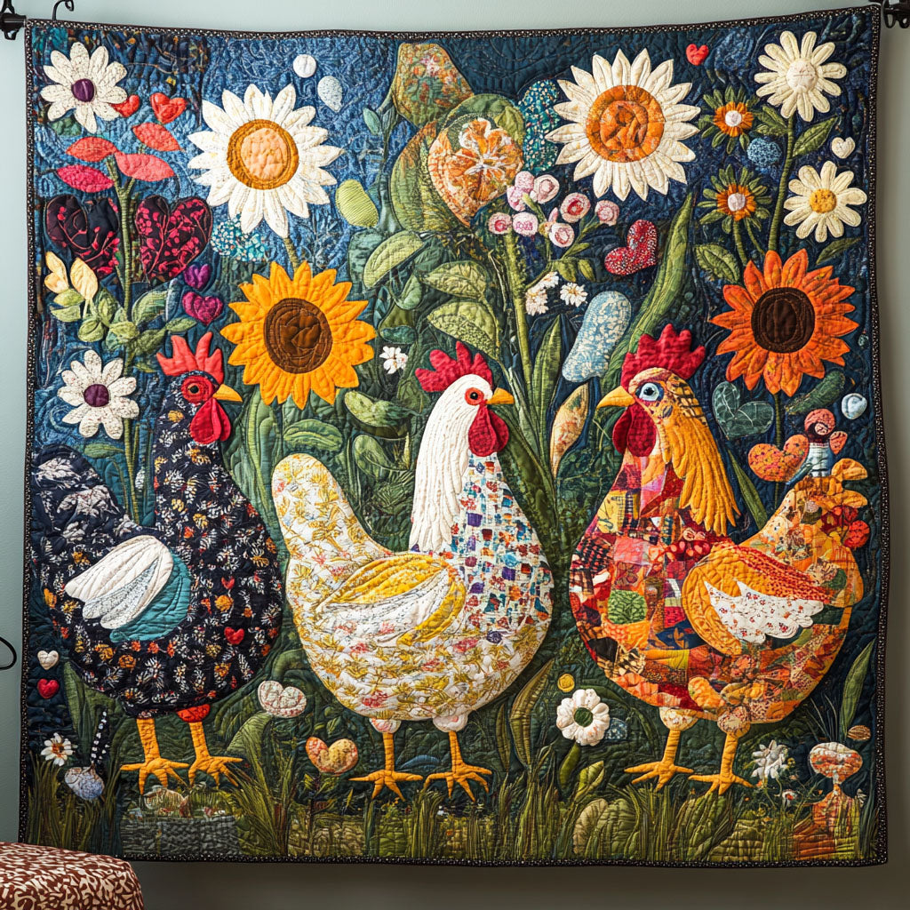 Hilarious Hen Party Quilted Blanket Presents For Chicken Love