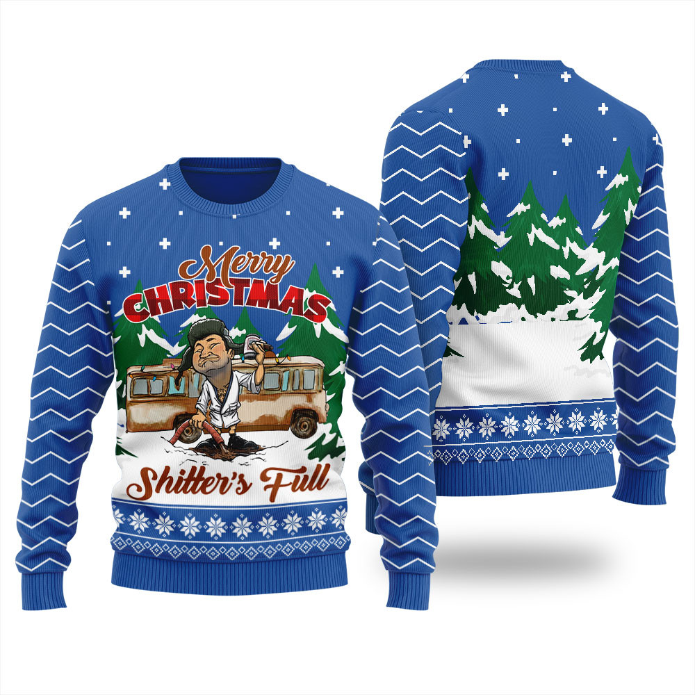 Hilarious Shitters Full Mens Ugly Sweater Royal Exclusive Holiday Sweater Merch for Gift Giving