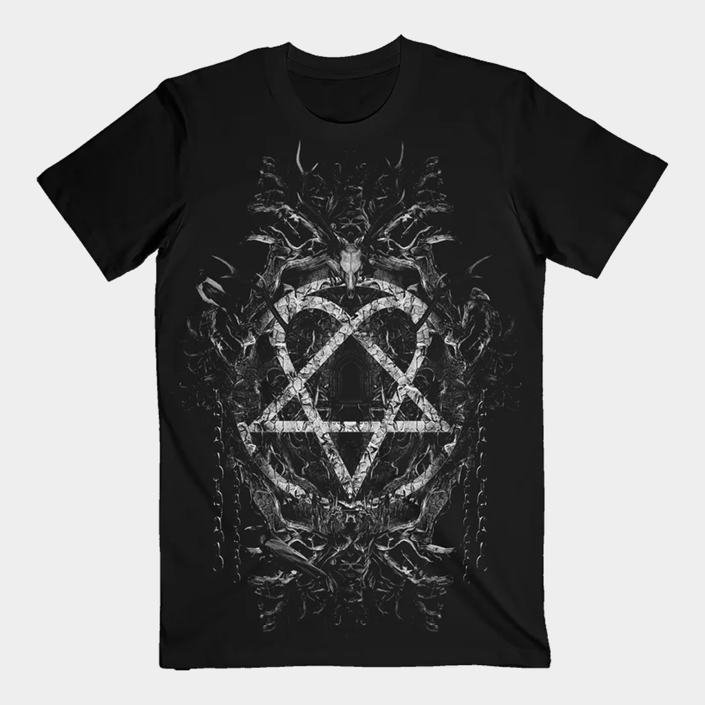 HIM Merch Endless Dark T-Shirt Black Gift Ideas For Rock Music Lovers