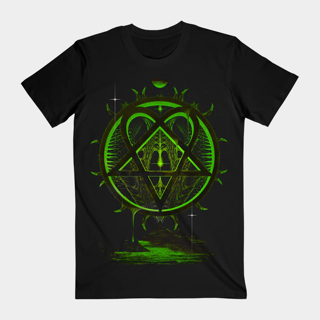 HIM Merch Gigergram T-Shirt Black Presents For Rock Music Lovers