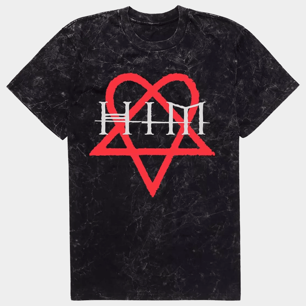 HIM Merch Heartagram Mineral Wash T-Shirt Music Gift Ideas For Guys HIM Merch Heartagram Mineral Wash T-Shirt Music Gift Ideas For Guys