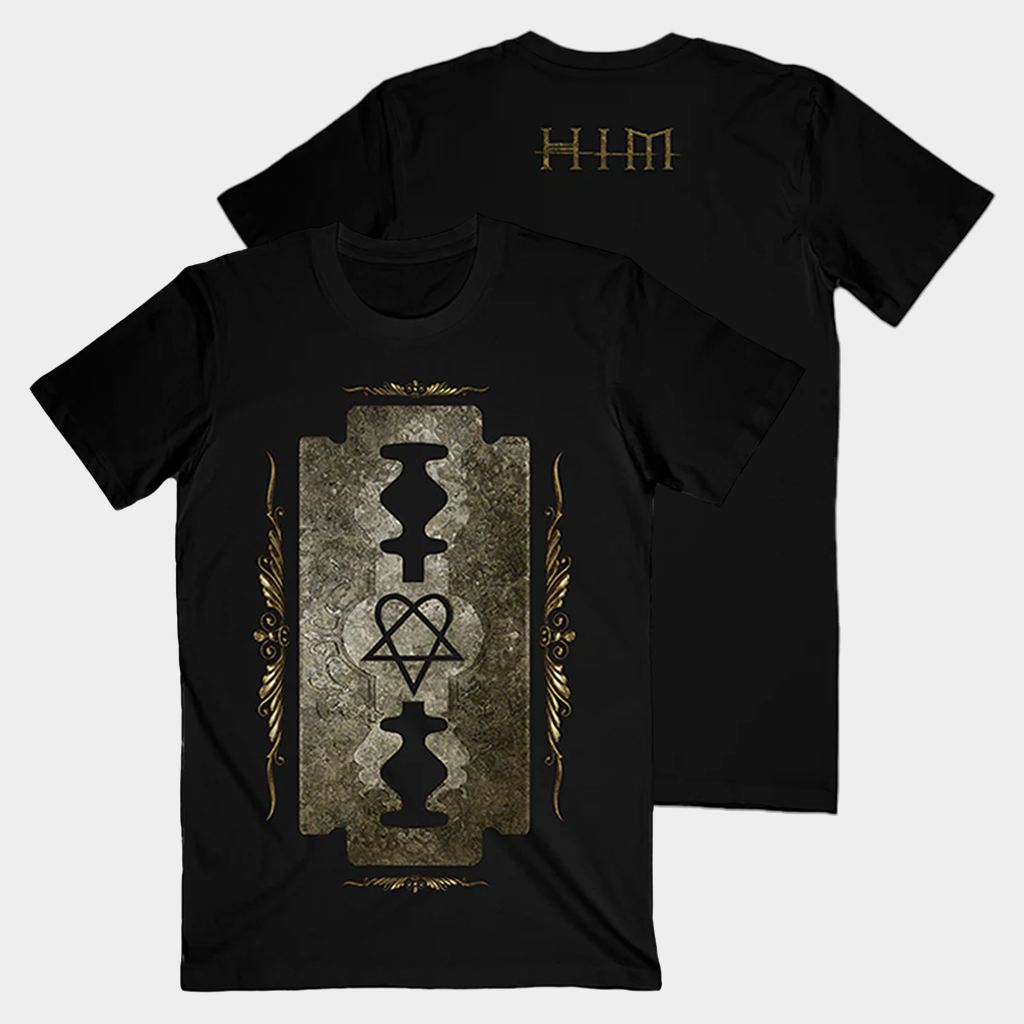 HIM Merch Razorblade Romance T-Shirt Black Presents For Music Lovers