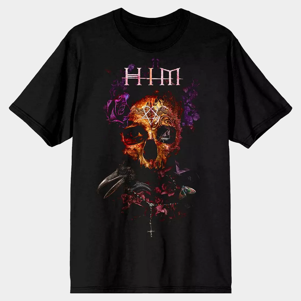 HIM Merch Skull And Raven T-Shirt Music Gift Ideas For Guys
