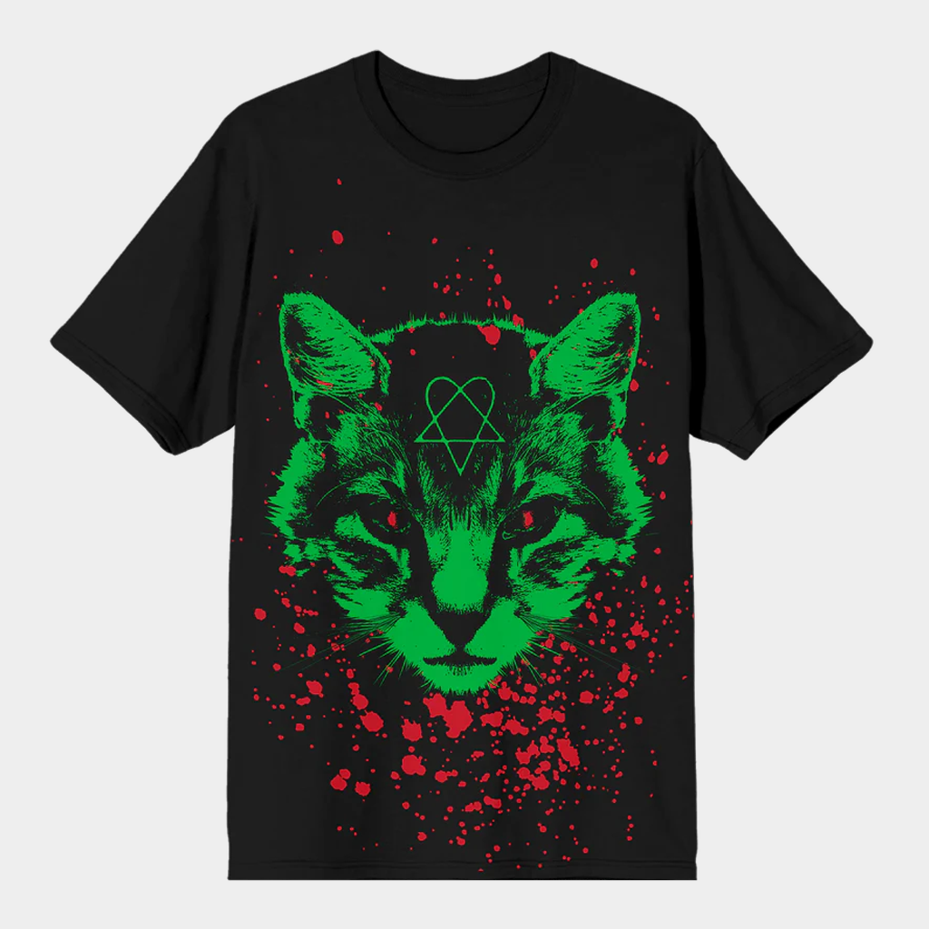 HIM Merch Spectral Puss And The Ectogram T-Shirt Cool Gifts For Rock Lovers