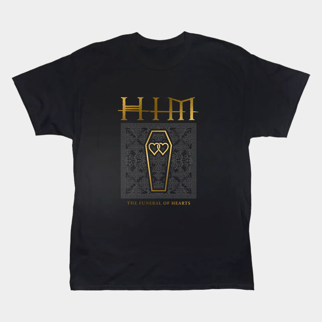 HIM Merch The Funeral Of Hearts T-Shirt Black Presents For Rock Lovers