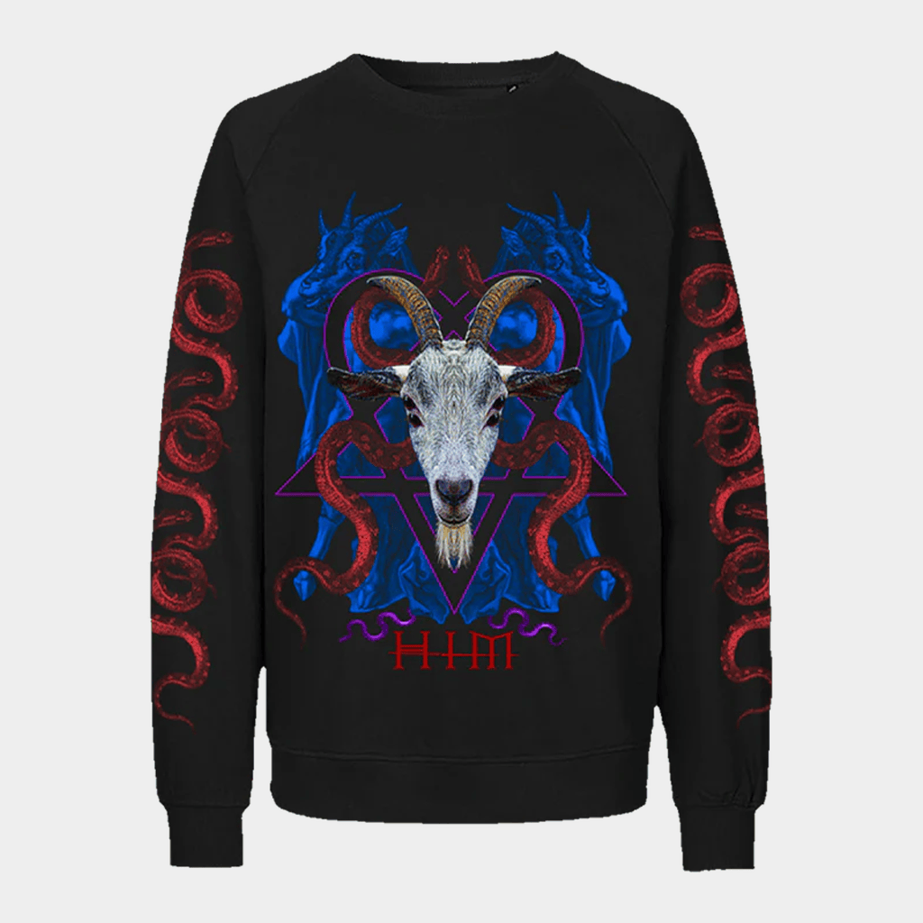 HIM Merch True Love Metal Goat Sweatshirt Gift For Rock Lover