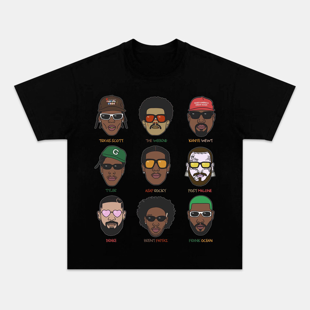 Hip Hop RB Big Faces Graphic T-Shirt Fan Merch Christmas Gifts For Hip Hop Lovers