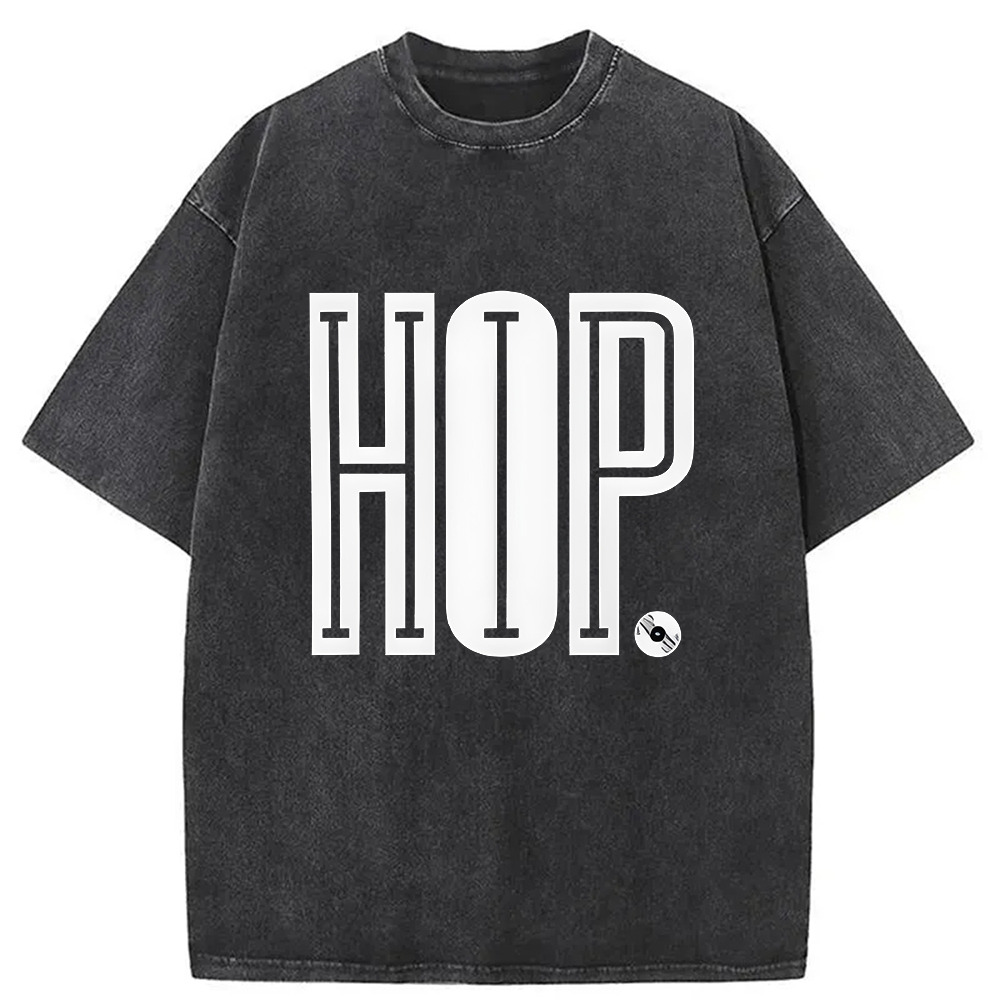 Hip Hop Washed T-Shirt Everyday Comfort Graphic Shirt Gifts For Him
