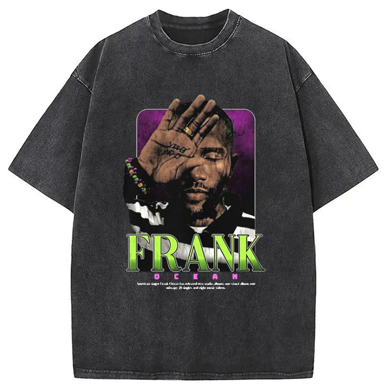 Hiphop Rollingstout Frank Ocean Head Washed T-Shirt Classic Graphic Fashion Tee Gifts For Sister Hiphop Rollingstout Frank Ocean Head Washed T-Shirt Classic Graphic Fashion Tee Gifts For Sister