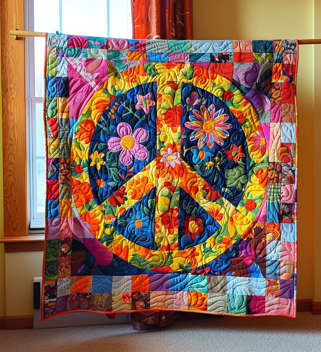 Hippie Blossoms Quilted Blanket Cute Blankets For Teens