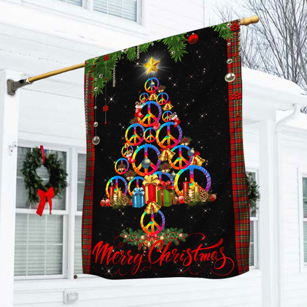 Hippie Flag Merry Christmas Hippie Flag