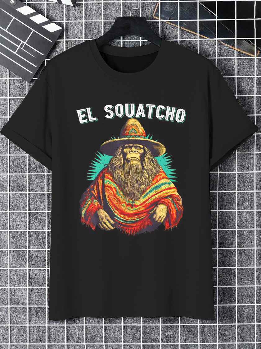 Hippie Gorilla Graphic Print T-Shirt Meaningful Gifts For Boyfriend