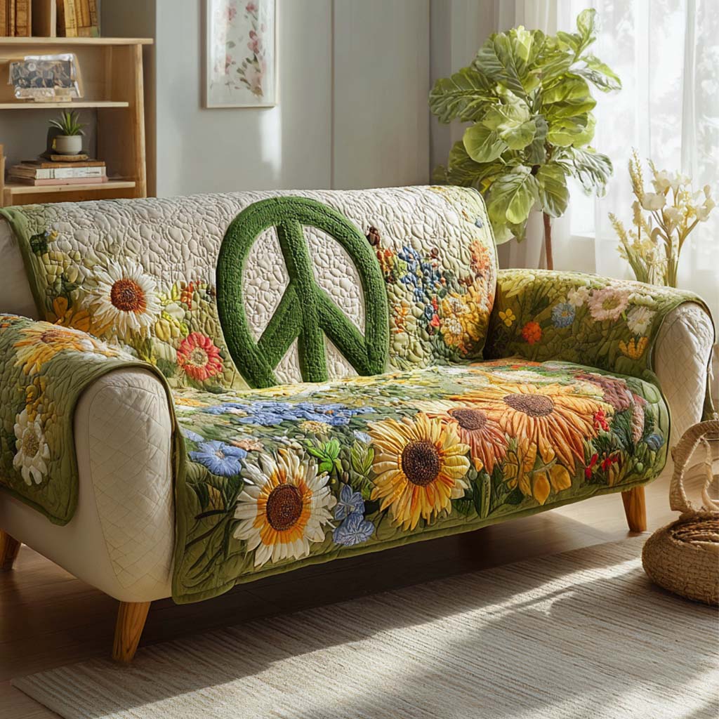Hippie Quilted Sofa Cover Large Sofa Cover Useful Gift for Mom