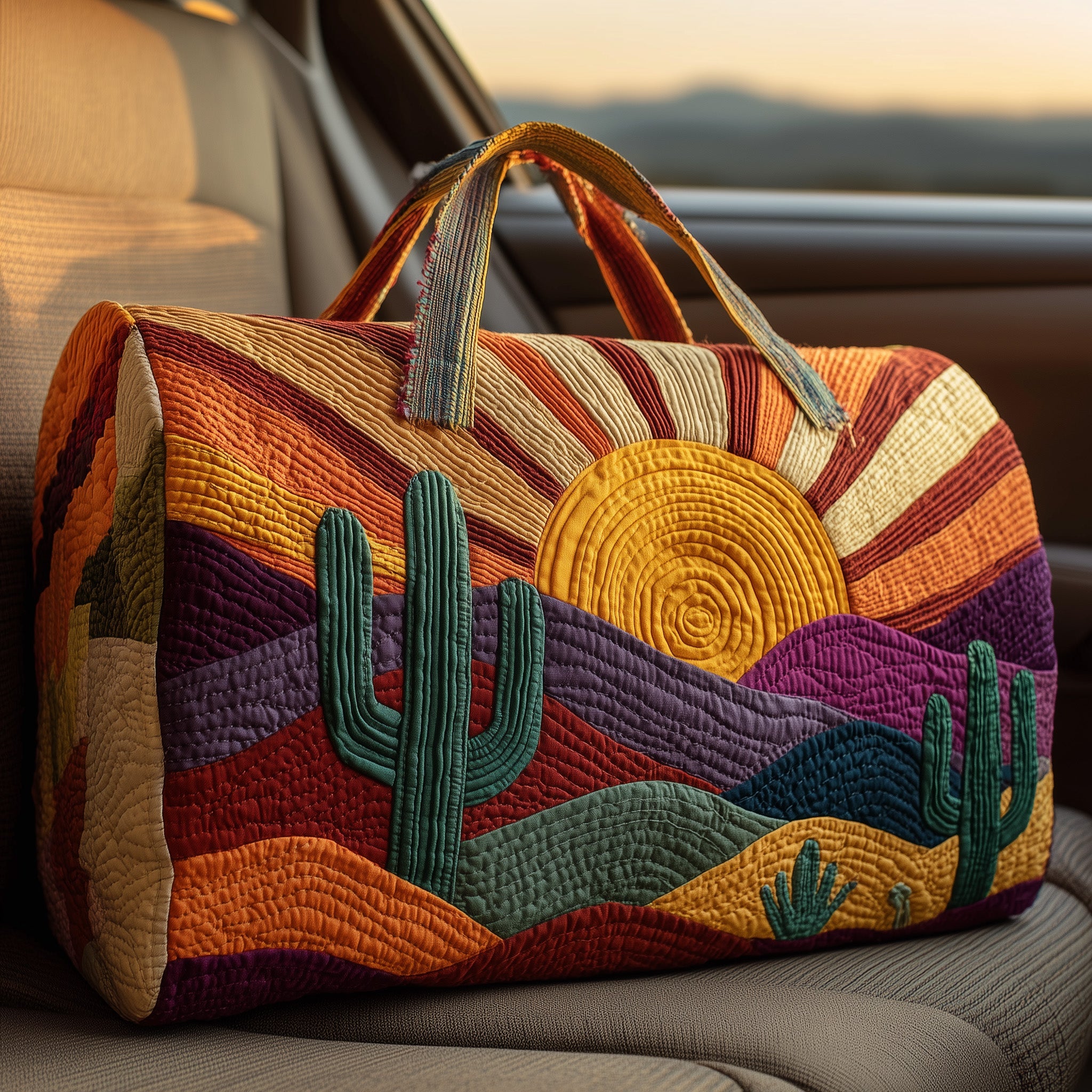 Hippie Sun Quilt Duffle Bag Gift For Her