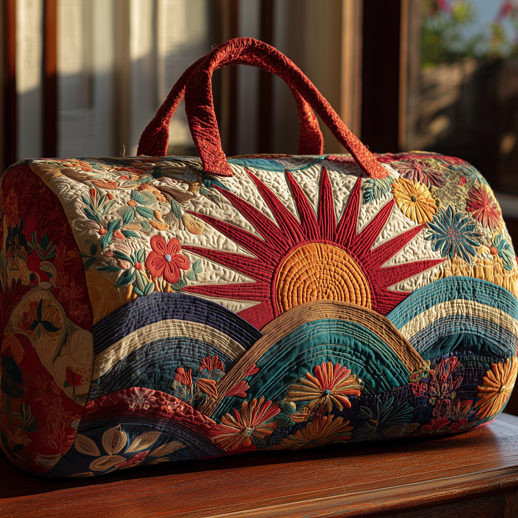 Hippie Sun Quilt Duffle Bag Gift For Him