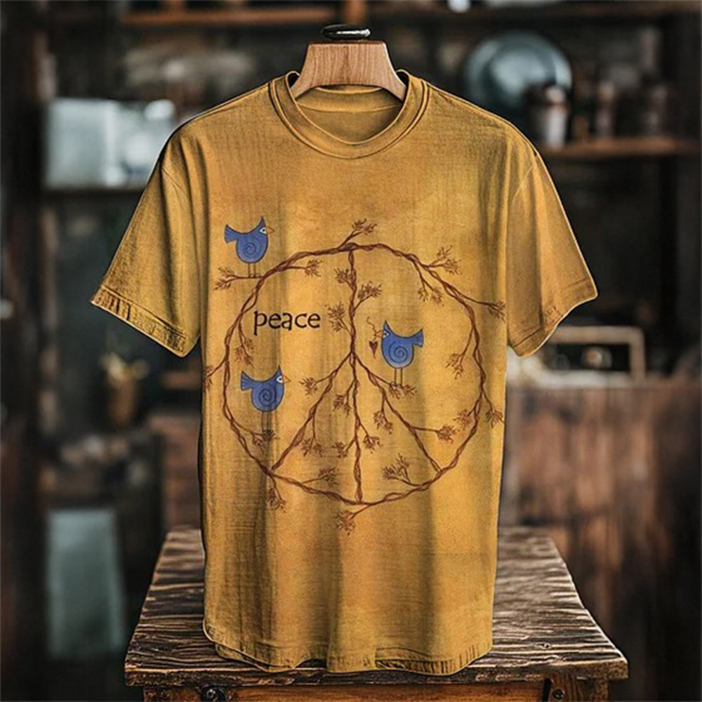 Hippies Symbol Peace Love T-Shirt Hippie Festival Outfits Present Idea For Supporters
