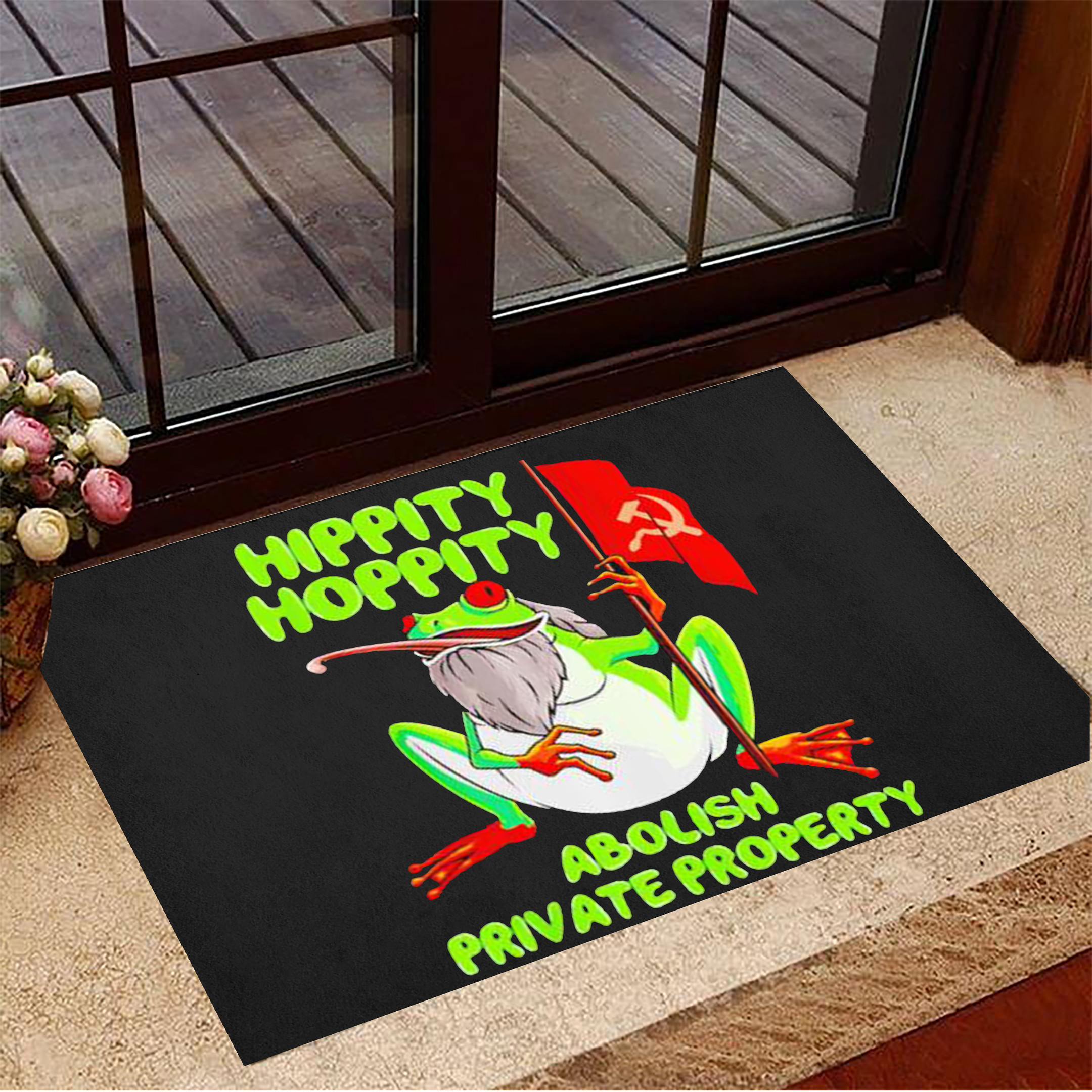 Hippity Hoppity Doormat Abolish Private Property Frog Meme Funny Welcome Mat