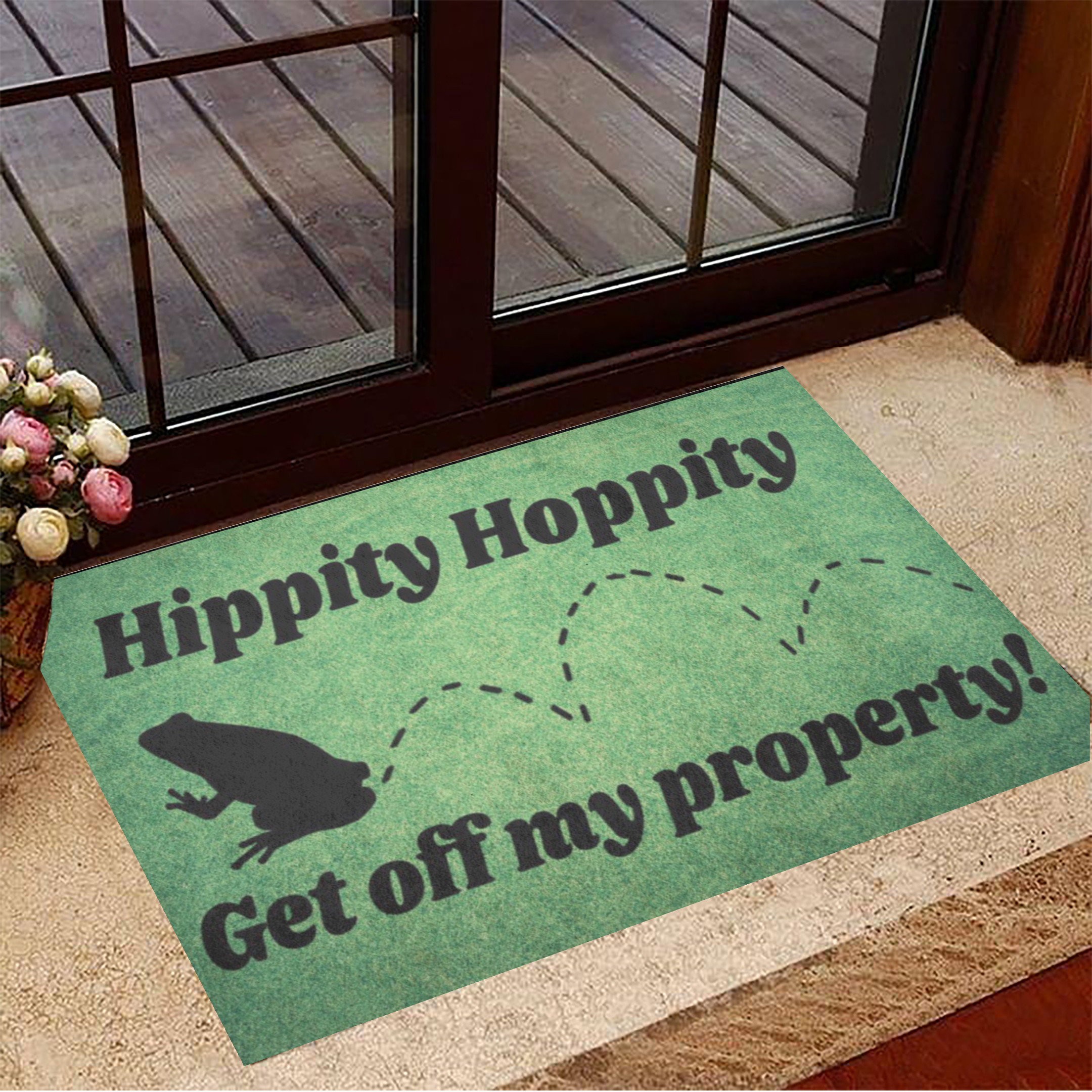 Hippity Hoppity Doormat Funny Frog Meme Hippity Hoppity Get Off My Property Mat