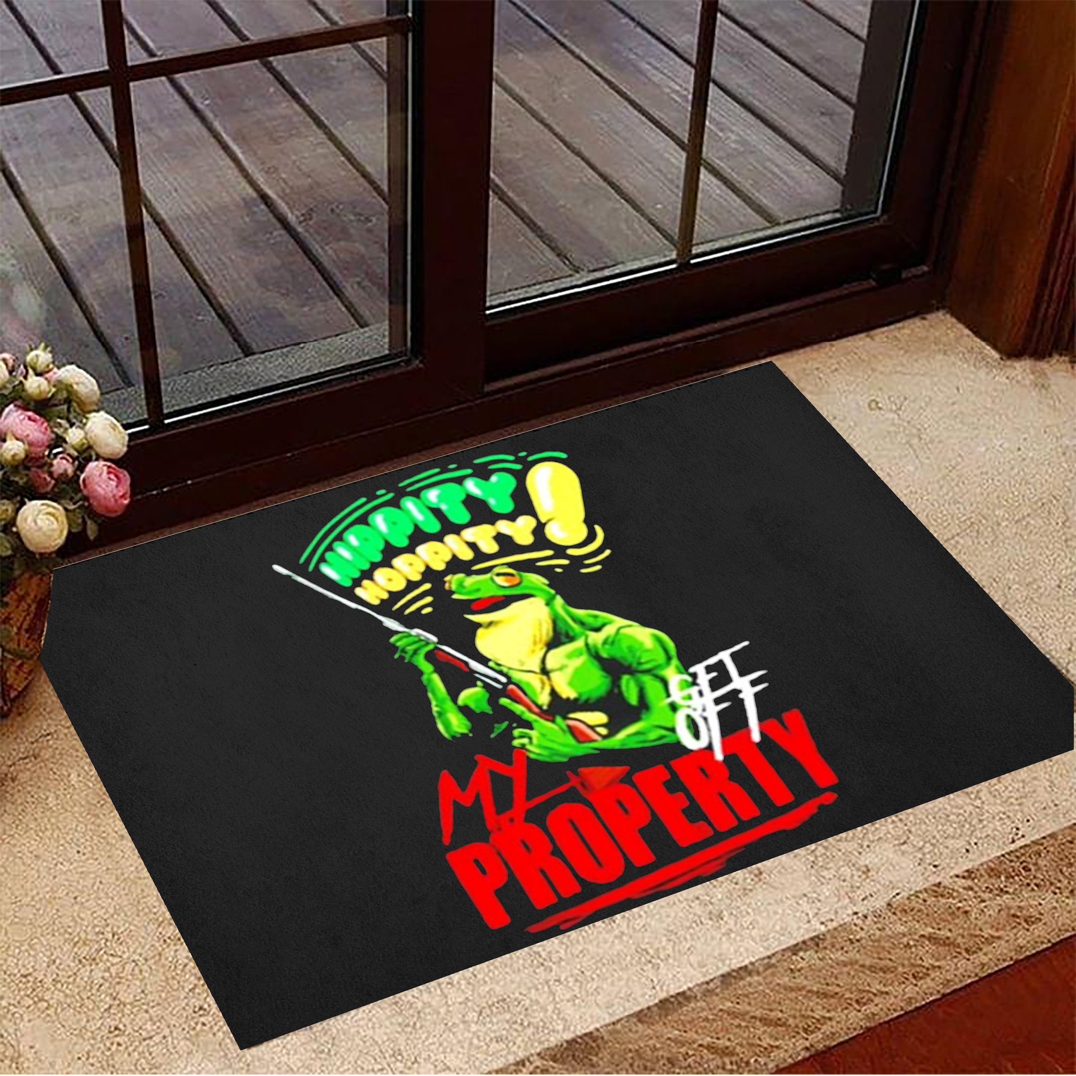 Hippity Hoppity Doormat Hippity Hoppity Get Off My Property Mat Frog Meme Merch