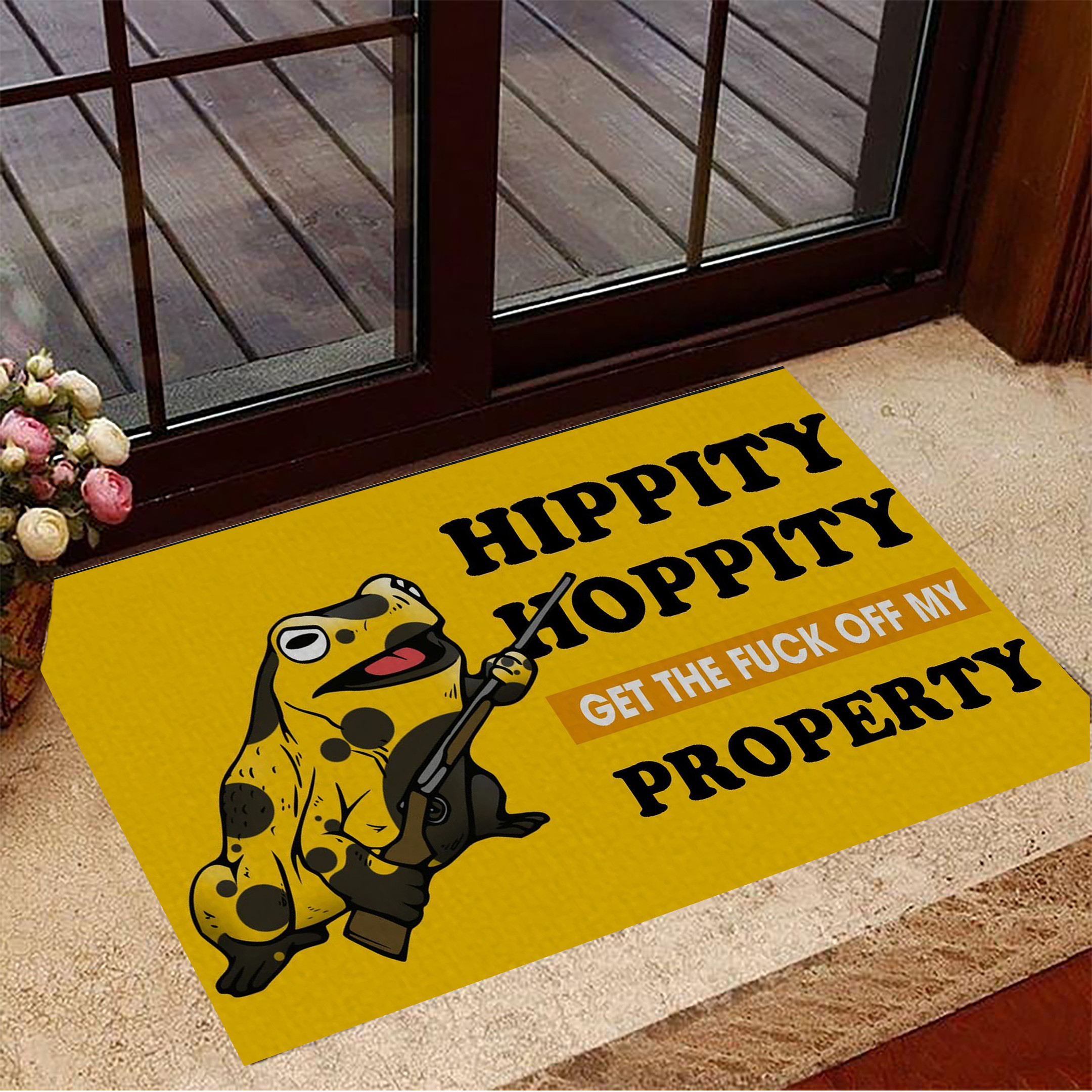 Hippity Hoppity Doormat Hippity Hoppity Off My Property Funny Welcome Mat Unique