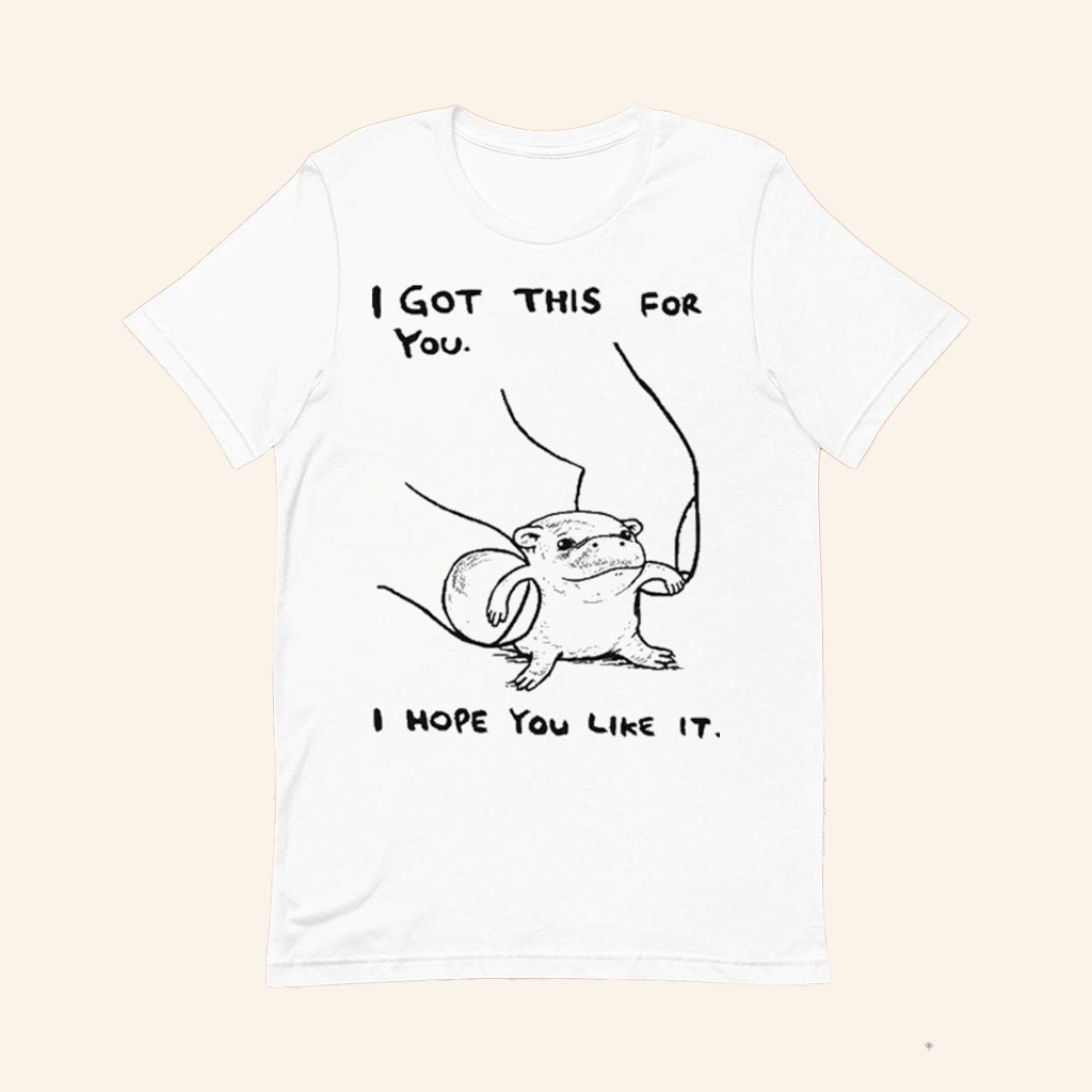 Hippo I Got This For You I Hope You Like It T-Shirt Cute Animal Shirt Gift For Wife