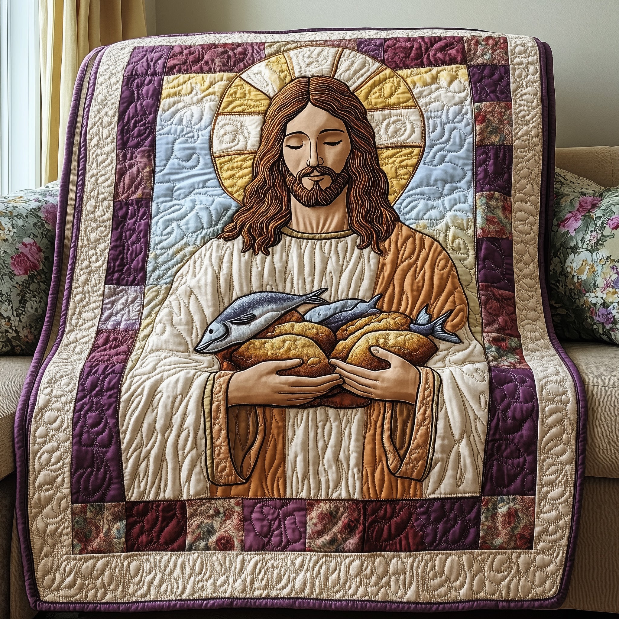 His Blessings Quilted Blanket Cute Bed BlanketBest Easter Presents