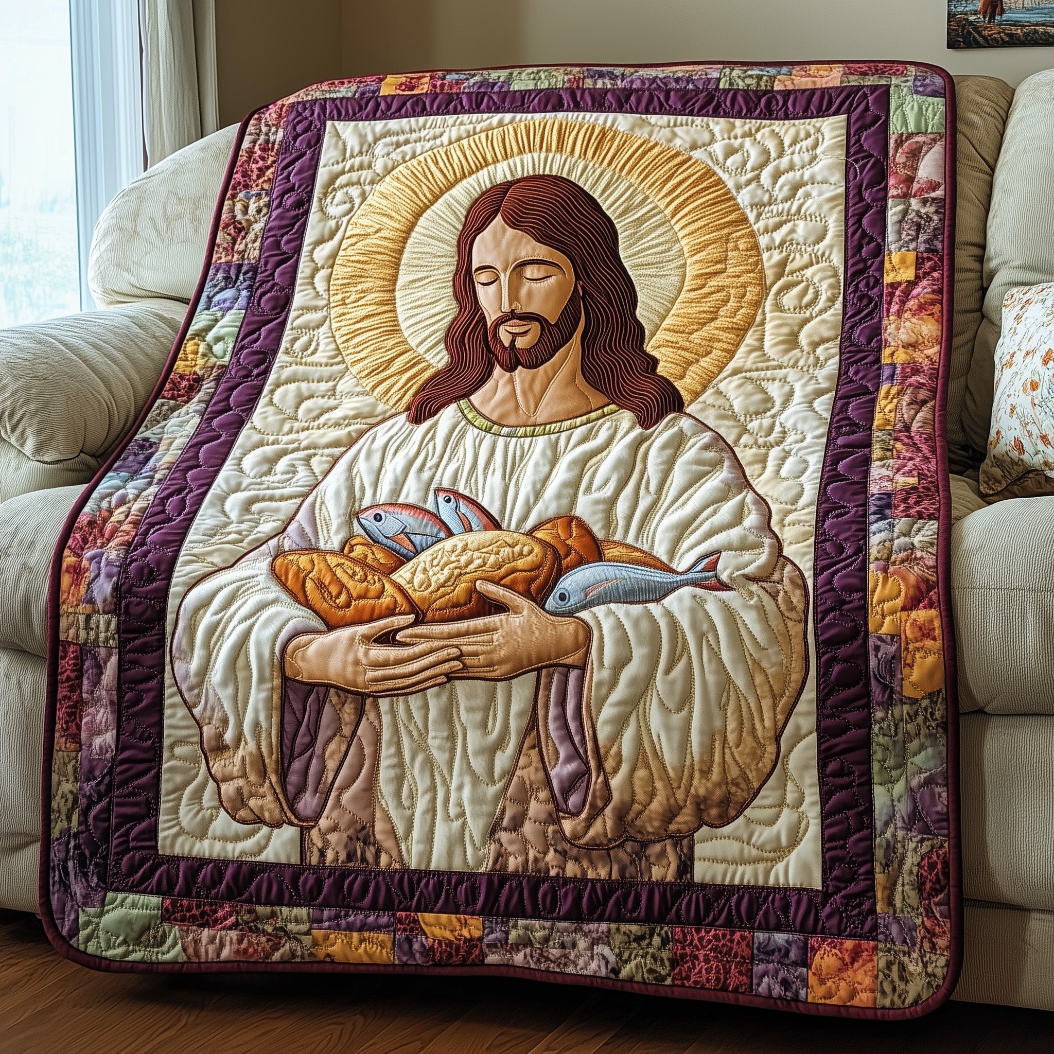 His Blessings Quilted Blanket Cute Bed BlanketEaster Gifts For Family