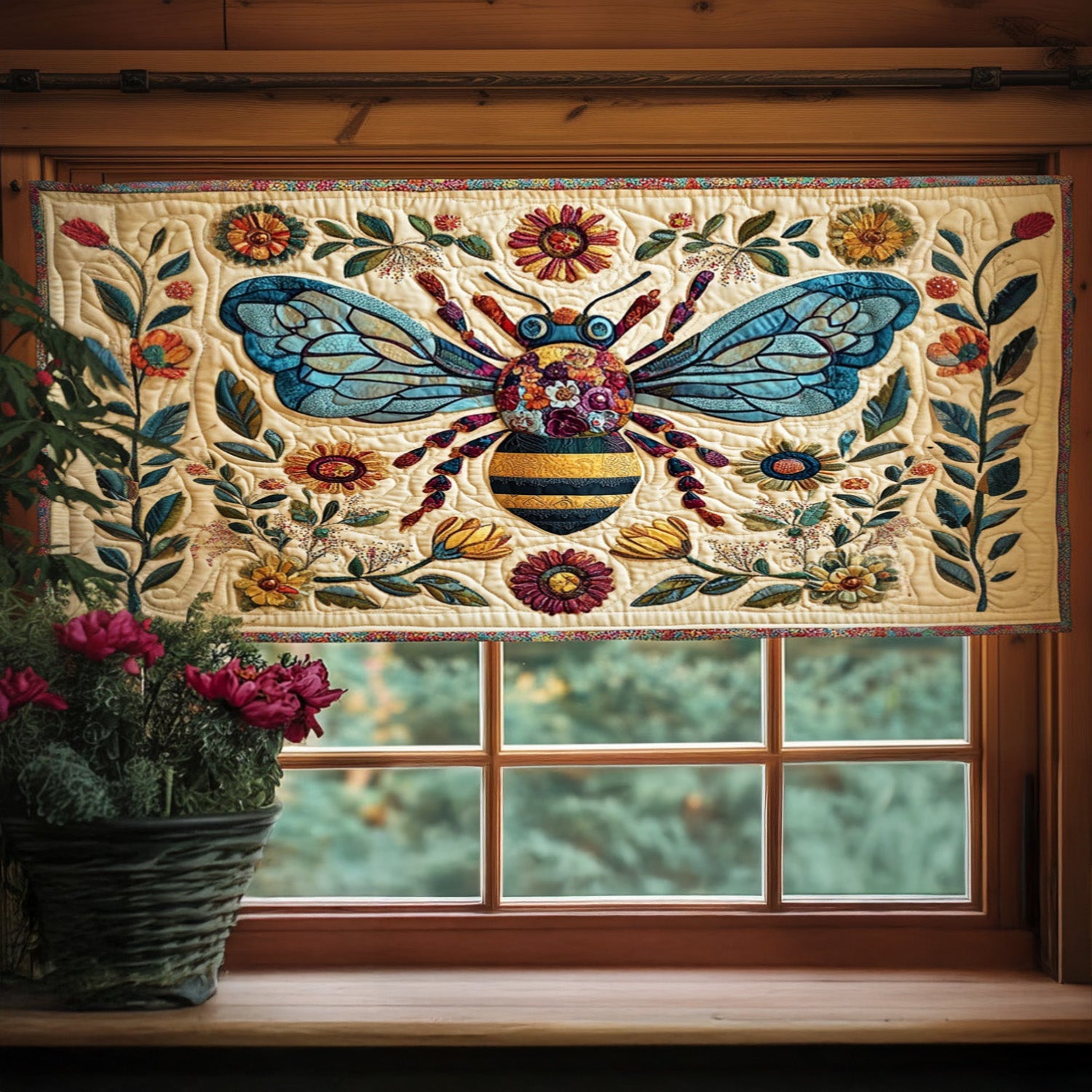 Hive Harmony Quilted Valance Quilted Window Valance Special Present For Dad