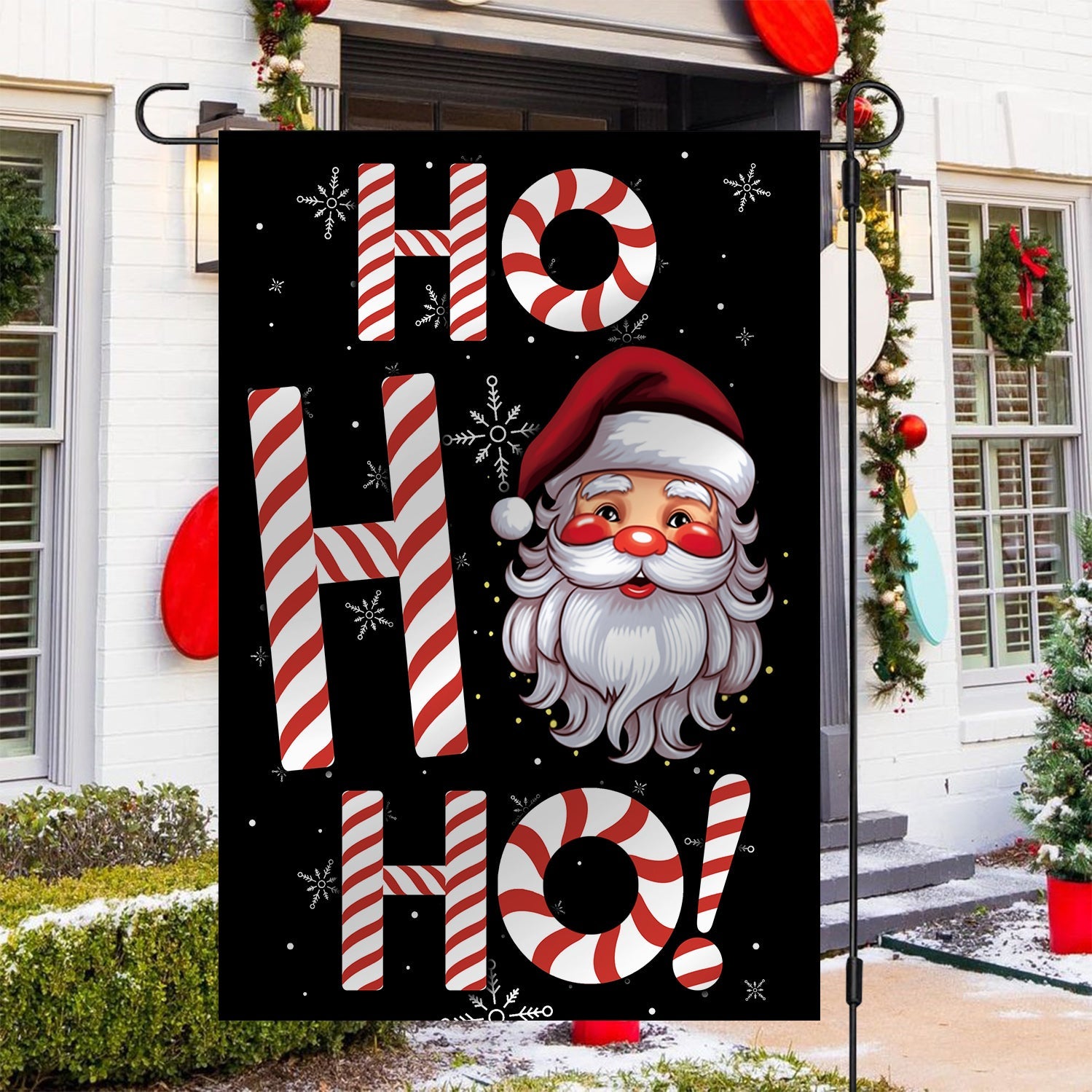 Ho Ho Ho Christmas Garden Flag Santa Claus Themed Christmas Gift For Santa Claus Lovers