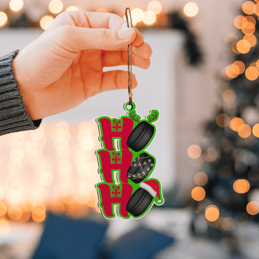 Ho Ho Ho Hockey Christmas Ornament Hockey Stuff For Christmas Tree Ornament Decorating