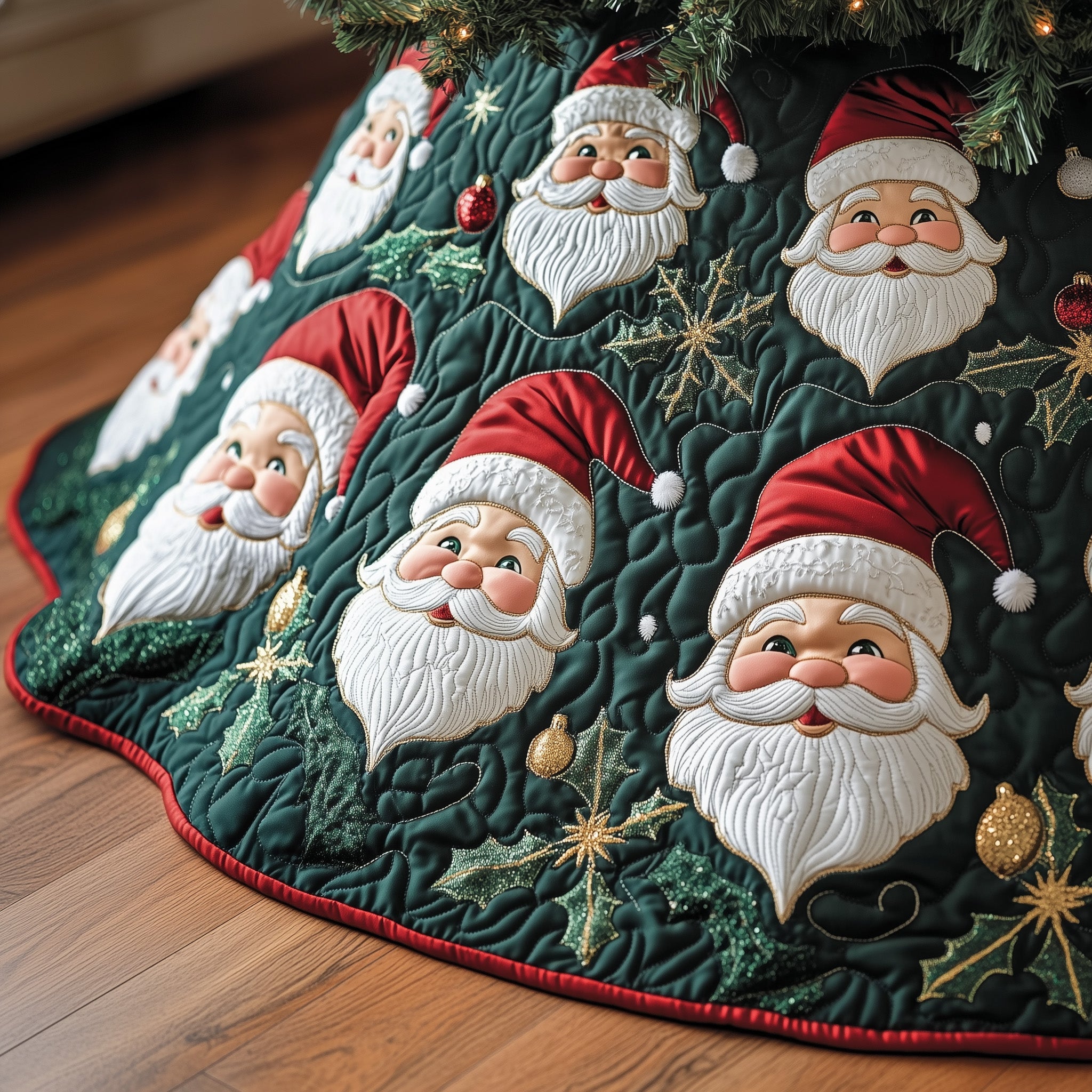 Ho Ho Ho Quilted Tree Skirt Perfect Home For Christmas Tree Merch